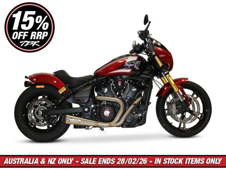 Comp-S 2-into-1 Exhaust - Stainless Steel with Carbon Fiber End Cap. Fits Indian Scout 2025up