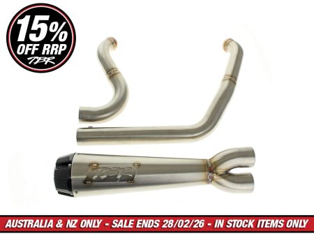 Comp-S 2-into-1 Exhaust - Stainless Steel with Carbon Fiber End Cap. Fits Softail 2025up with Non-240 Rear Tyre