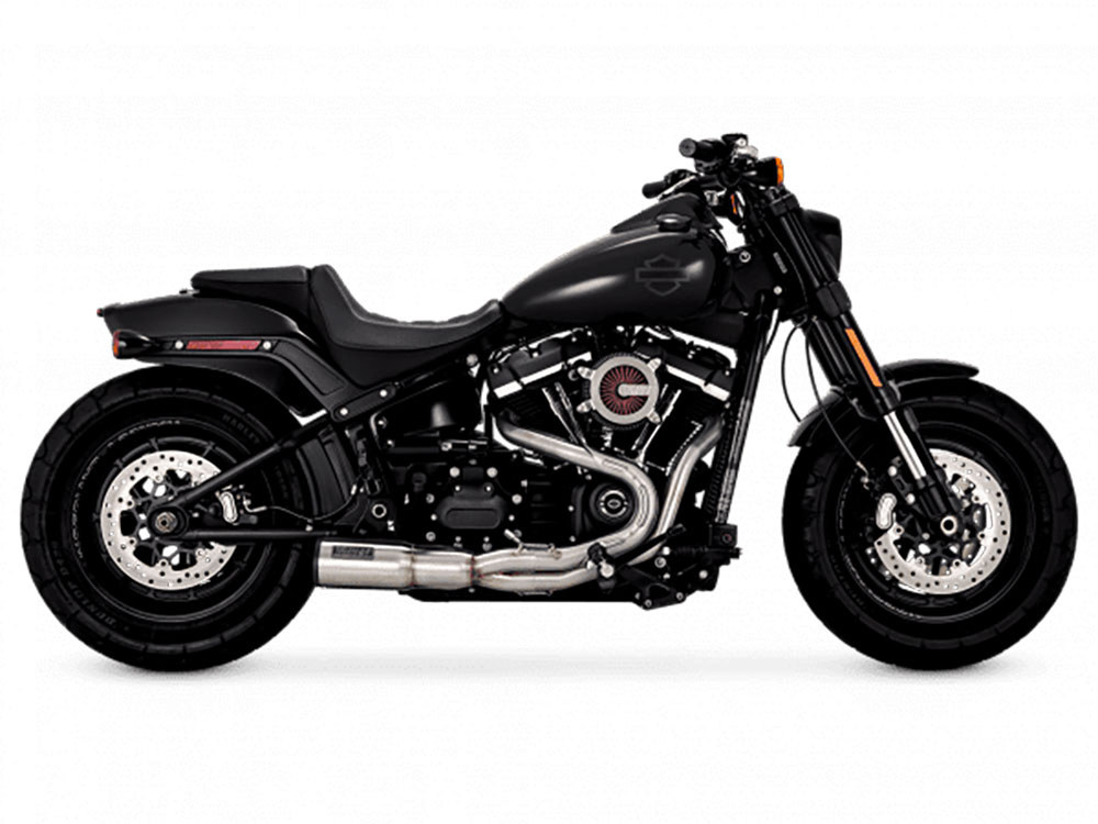 Hi-Output 2-into-1 Exhaust - Stainless Steel. Fits Softail 2018-2024 Non-240 Tyre Models - Image 2
