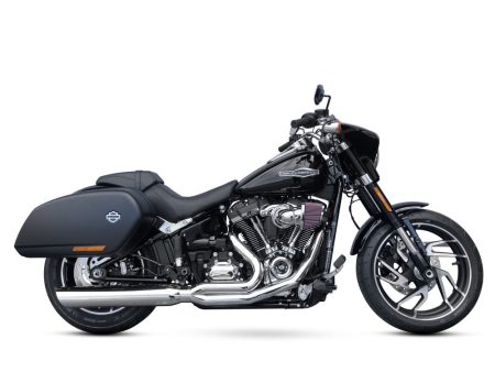 Fat Cat 2-into-1 Exhaust with Straight Muffler - Chrome. Fits Softail Heritage & Low Rider ST 2025up