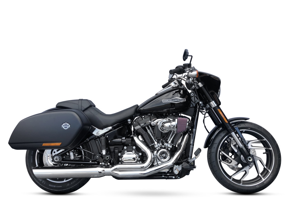 Fat Cat 2-into-1 Exhaust with Straight Muffler - Chrome. Fits Softail Heritage & Low Rider ST 2025up
