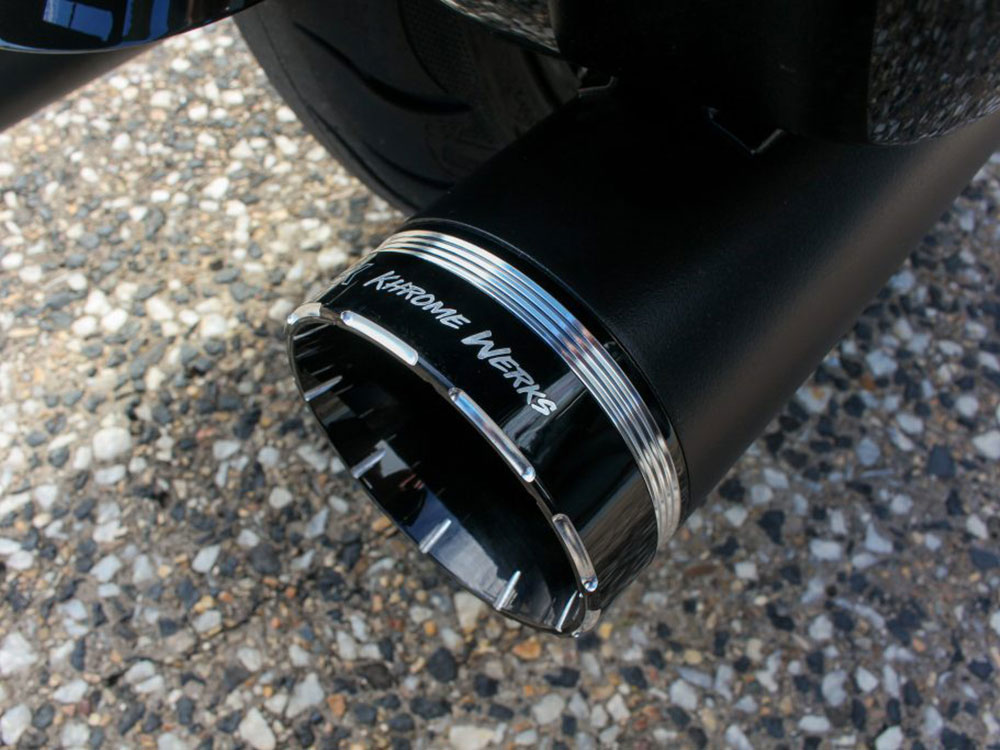 4-1/2in. Tracer Slip-On Mufflers - Black with Black End Caps. Fits Touring 2017up. - Image 4