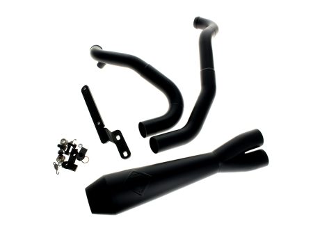 2-into-1 LaneSplitter Exhaust - Black. Fits Sportster 2014-2021