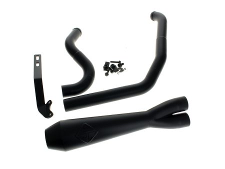 2-into-1 LaneSplitter Exhaust - Black. Fits Dyna 1999-2005