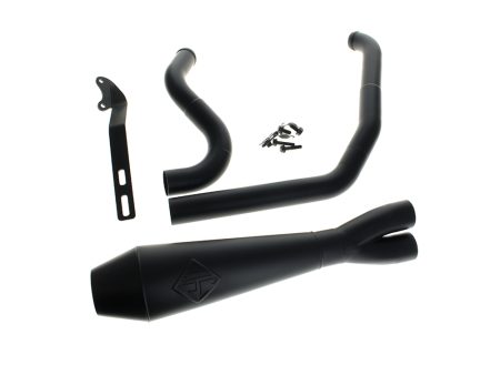 2-into-1 4.5in. Big Bore Exhaust - Black. Fits Dyna 1999-2005
