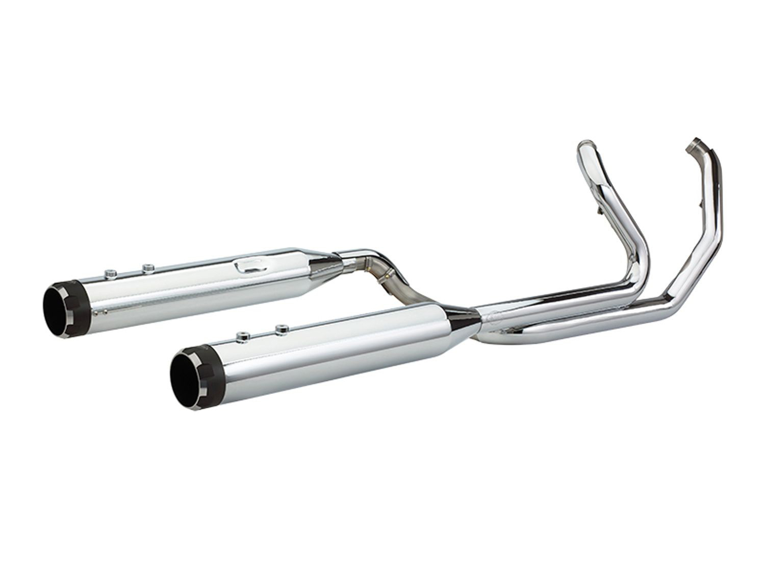 El Dorado 2-into-2 Dual Exhaust - Chrome with Black Thruster End Caps. Fits Touring 2017up. - Image 2