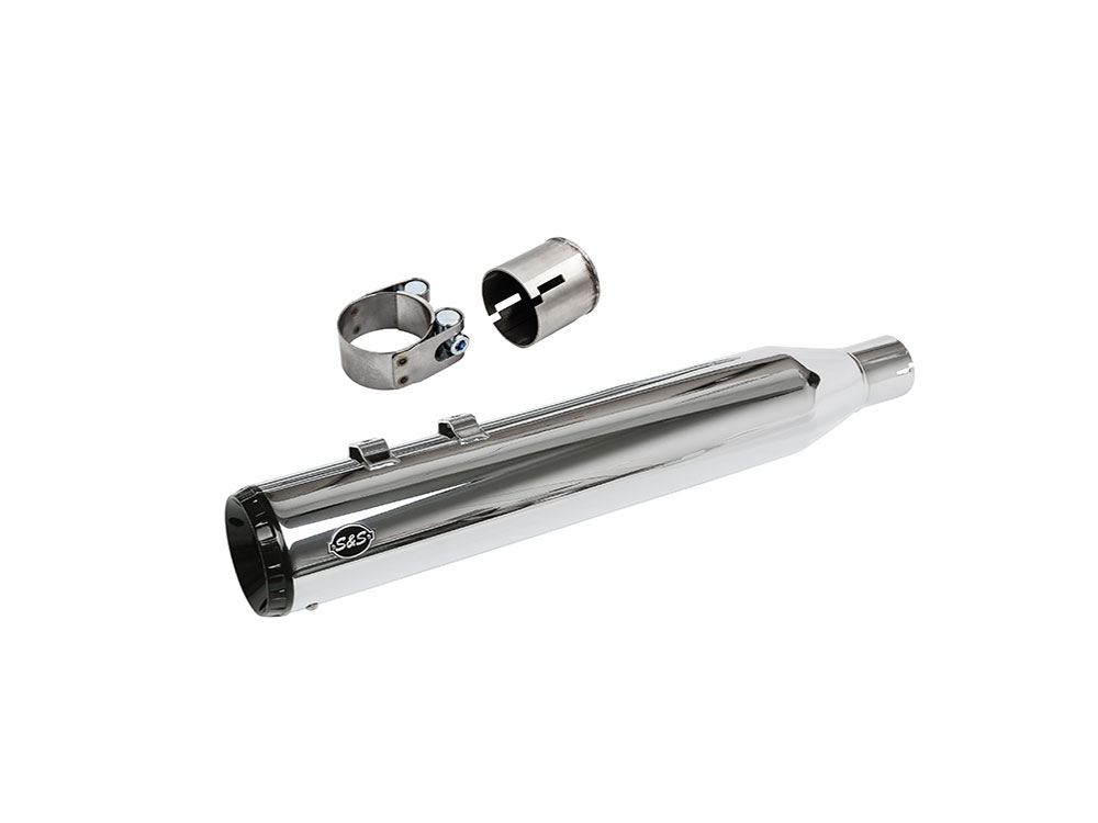 Swindler 2-into-1 4.5in. Muffler Kit - Chrome with Black End Cap. Fits Touring 2017up - Image 2