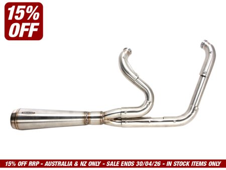 Assault 2-into-1 Exhaust - Stainless Steel. Fits Dyna 1991-2005.