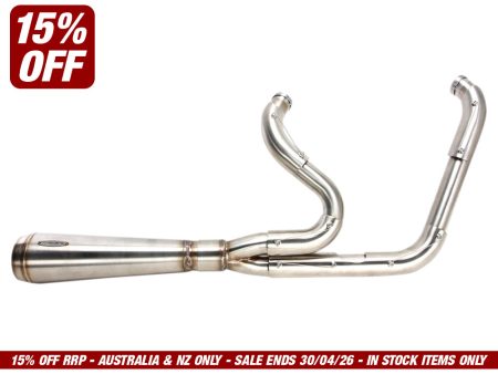 Assault 2-into-1 Exhaust - Stainless Steel. Fits Softail 2018up.