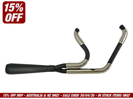 Assault 2-into-1 Exhaust - Black. Fits Heritage Classic, Sport Glide and Low Rider ST 2018-2024