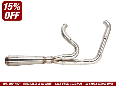 Assault 2-into-1 Exhaust - Stainless Steel. Fits Softail 2007-2017