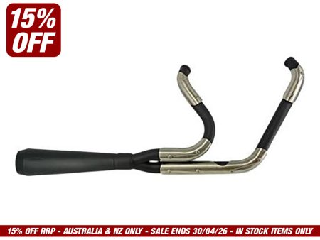 Assault 2-into-1 Exhaust - Black. Fits Softail 2007-2017