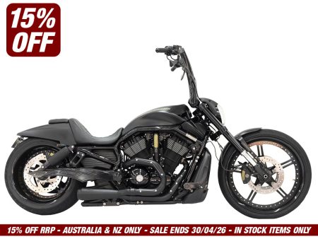 Assault 2-into-1 Exhaust - Black. Fits V-Rod 2007-2017.