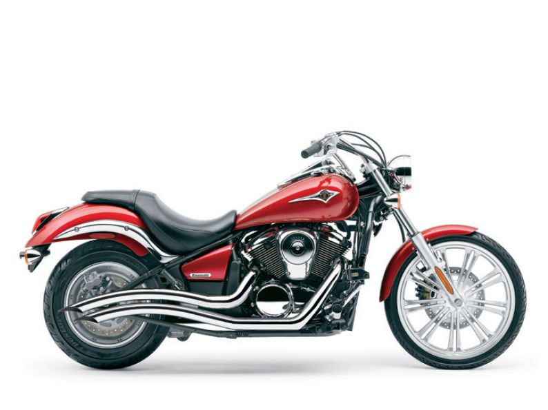 Speedster Swept Exhaust - Chrome. Fits Kawasaki Vulcan 900 2006up. COBRA EXHAUST