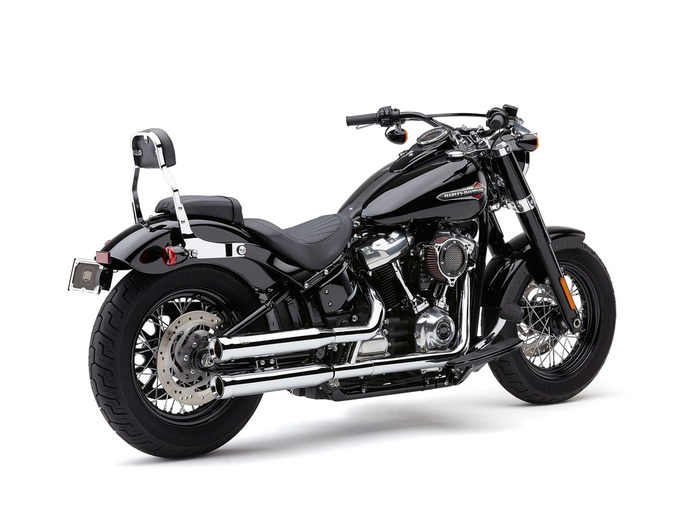 3in. Neighbour Hater Slip-On Mufflers - Chrome. Fits Softail Slim, Street Bob, Standard & Low Rider Models 2018-2024 & Breakout & Fat Boy 2018up COBRA EXHAUST