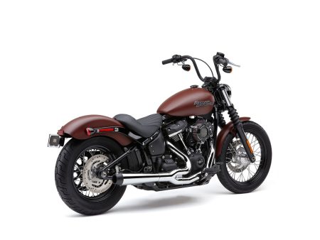 El Diablo 2-into-1 Exhaust - Chrome with Black End Cap. Fits Street Bob 2018-24 & Standard 2020-2024, Deluxe & Low Rider 2018-2020 & Softail Slim 2018-2021 COBRA EXHAUST