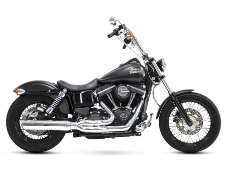 Fat Cat 2-into-1 Exhaust - Chrome. Fits Dyna 2006-2017 D&D EXHAUST