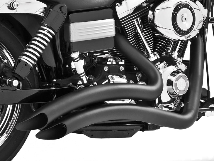 Sharp Curve Radius Exhaust - Black. Fits Dyna 1991-2005. FREEDOM PERFORMANCE EXHAUST - Image 2