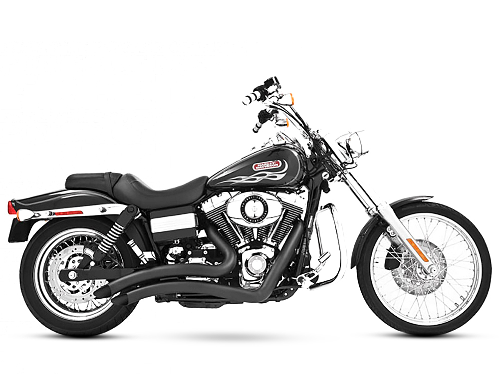 Sharp Curve Radius Exhaust - Black. Fits Dyna 1991-2005. FREEDOM PERFORMANCE EXHAUST