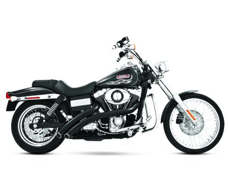 Radical Radius Exhaust - Black with Black End Caps. Fits Dyna 2006-2017 & Dyna Switchback 2012-2016 FREEDOM PERFORMANCE EXHAUST