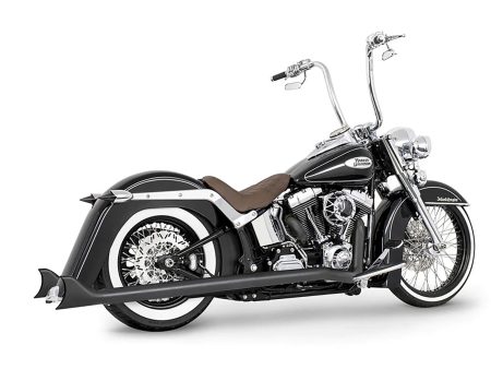 36in. Replacement SharkTail Muffer Set - Black. Only Fits Softail 1997-2017 Running Freedom SharkTail Exhaust Systems. FREEDOM PERFORMANCE EXHAUST