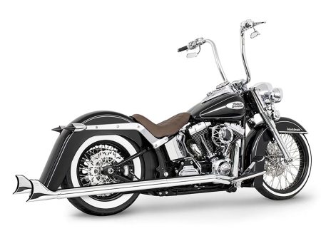 39in. Replacement SharkTail Muffer Set - Chrome. Only Fits Softail 1997-2017 Running Freedom SharkTail Exhaust Systems. FREEDOM PERFORMANCE EXHAUST