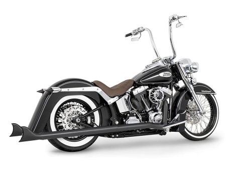 39in. Replacement SharkTail Muffer Set - Black. Only Fits Softail 1997-2017 Running Freedom SharkTail Exhaust Systems. FREEDOM PERFORMANCE EXHAUST