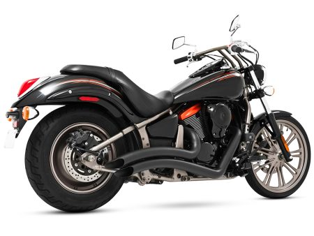 Sharp Curve Radius Exhaust - Black. Fits Kawasaki Vulcan 900 2006up. FREEDOM PERFORMANCE EXHAUST