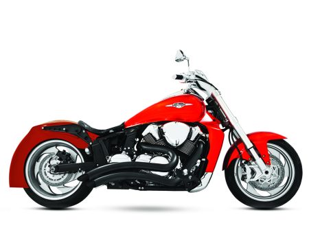 Sharp Curve Radius Exhaust with Black Finish. Fits Suzuki M109R 2006up. FREEDOM PERFORMANCE EXHAUST