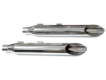 3in. HP-Plus Slash Cut Slip-On Mufflers - Chrome. Fits Softail FXST 2007-2017, Heritage Softail Classic 2007-2017, Breakout 2013-2017 & Rocker 2008-2011. Khrome Werks