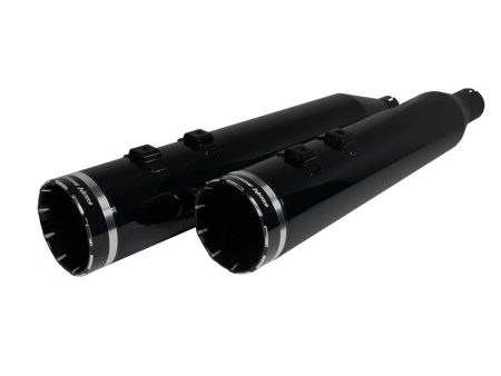 4-1/2in. Tracer Slip-On Mufflers - Obsidian, Black Onyx. Fits Touring 2017up. Khrome Werks