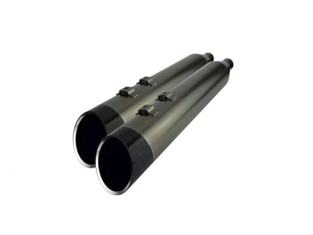4-1/2in. Edge Slip-On Mufflers - Smoke, Smoked Satin Chrome. Fits Touring 2017up. Khrome Werks