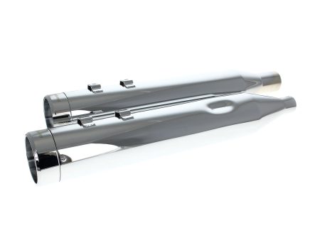 4-1/2in. Klassic Slip-On Mufflers - Chrome with Chrome End Caps. Fits Touring 2017up. Khrome Werks