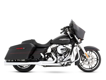 2-into-1 Exhaust - Chrome with Chrome End Cap. Fits Touring 2009-2016. RINEHART EXHAUST