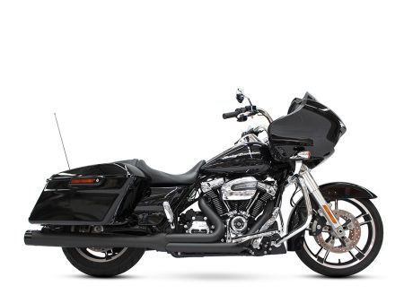 2-into-1 Exhaust - Black with Black End Cap. Fits Touring 2017up. RINEHART EXHAUST