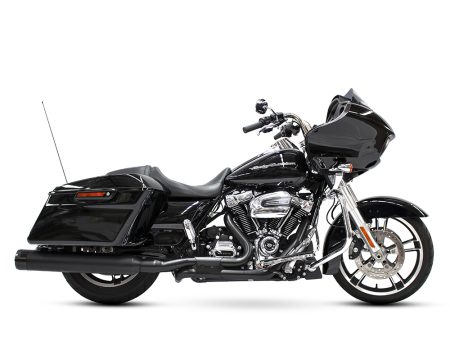 4-1/2in. MotoPro 45 Traditional Slip-On Mufflers - Black with Black End Caps. Fits Touring 2017up. RINEHART EXHAUST