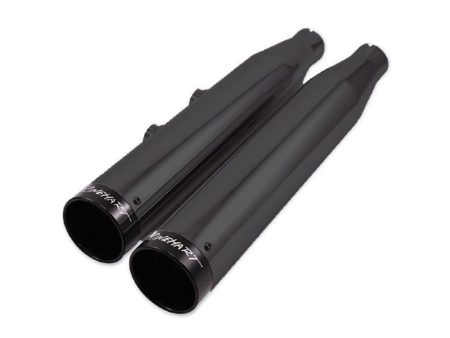 3in. Slip-On Mufflers - Black with Black End Caps. Fits Dyna 1995-2017 RINEHART EXHAUST
