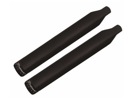 4in. Slip-On Mufflers - Black with Black End Caps. Fits Indian Big Twin 2014up with Hard Saddle Bags. RINEHART EXHAUST