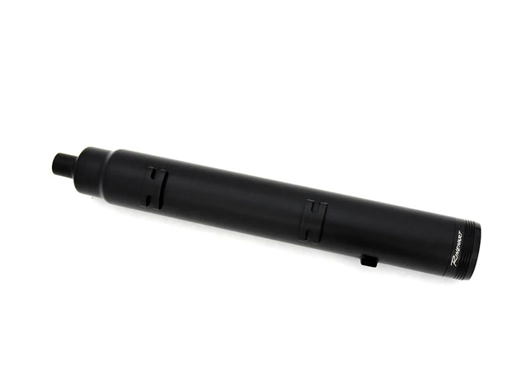 4.5in. DBX45 Slip-On Mufflers - Black with Black End Caps. Fits Indian Big Twin 2014up with Hard Saddle Bags. RINEHART EXHAUST - Image 2