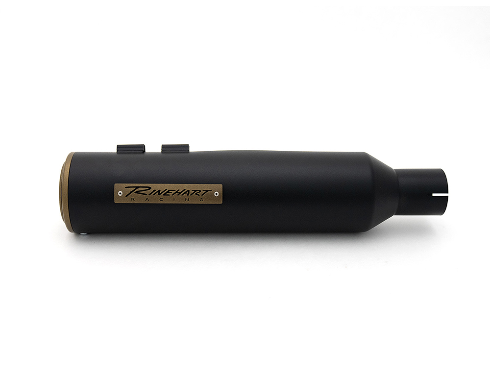 4-1/2in. HP45 Slip-On Short Race Inspired Mufflers - Black with Bronze End Caps. Fits Touring 2017up RINEHART EXHAUST - Image 4
