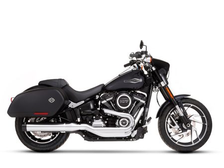 4in. Slip-On Muffler - Chrome with Black End Cap. Fits Sport Glide 2018-2024 RINEHART EXHAUST