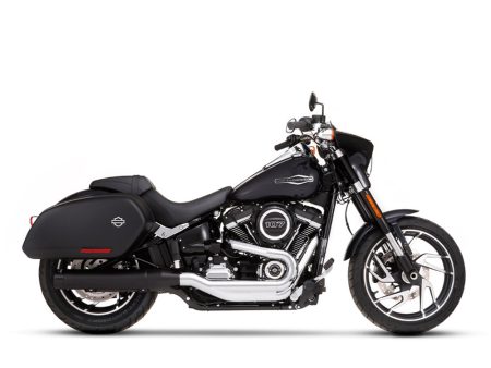 4in. Slip-On Muffler - Black with Black End Cap. Fits Sport Glide 2018-2024 RINEHART EXHAUST