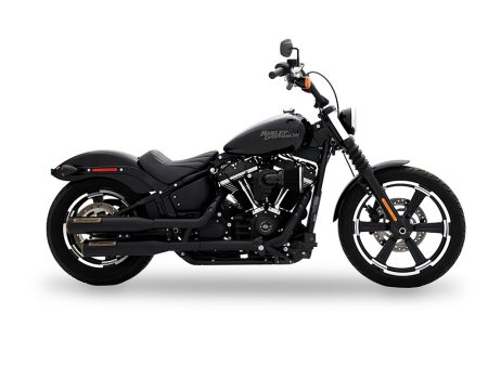 3-1/2in. Slip-On Mufflers - Black with Bronze End Caps. Fits Softail Slim, Street Bob, Standard & Low Rider Models 2018-2024 & Breakout & Fat Boy 2018up RINEHART EXHAUST