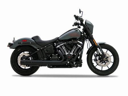 4in. HP40 Slip-On Muffler - Black with Black End Cap. Fits Softail Street Bob, Low Rider S, Low Rider ST & Heritage 2025up RINEHART EXHAUST