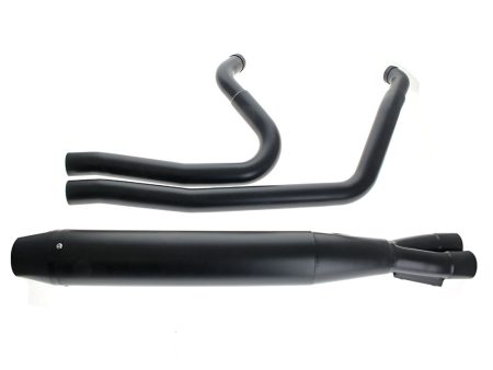 Full Length 2-into-1 Exhaust with Billet End Cap - Black. Fits Touring 1995-2016. Sawicki Speed