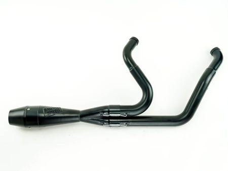 Shorty 2-into-1 Exhaust with Billet End Cap - Black. Fits Touring 2017up. Sawicki Speed