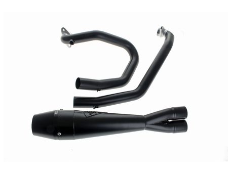 Shorty 2-into-1 Exhaust with Billet End Cap - Black. Fits Indian Scout 2015-2024 Sawicki Speed