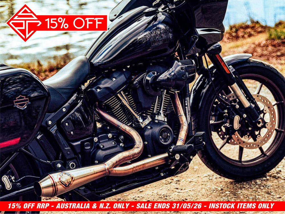 2-into-1 LaneSplitter Exhaust - Stainless Steel. Fits Softail 2018up Non-240 Rear Tyre Models. SP Concepts EXHAUST - Image 2