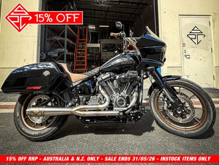 2-into-1 Elsinore Mid Length Exhaust With ProFlo Headers - Stainless Steel. Fits Softail 2018up Non-240 Rear Tyre Models SP Concepts EXHAUST