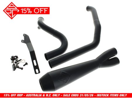 2-into-1 LaneSplitter Exhaust - Black. Fits Touring 2017up. SP Concepts EXHAUST